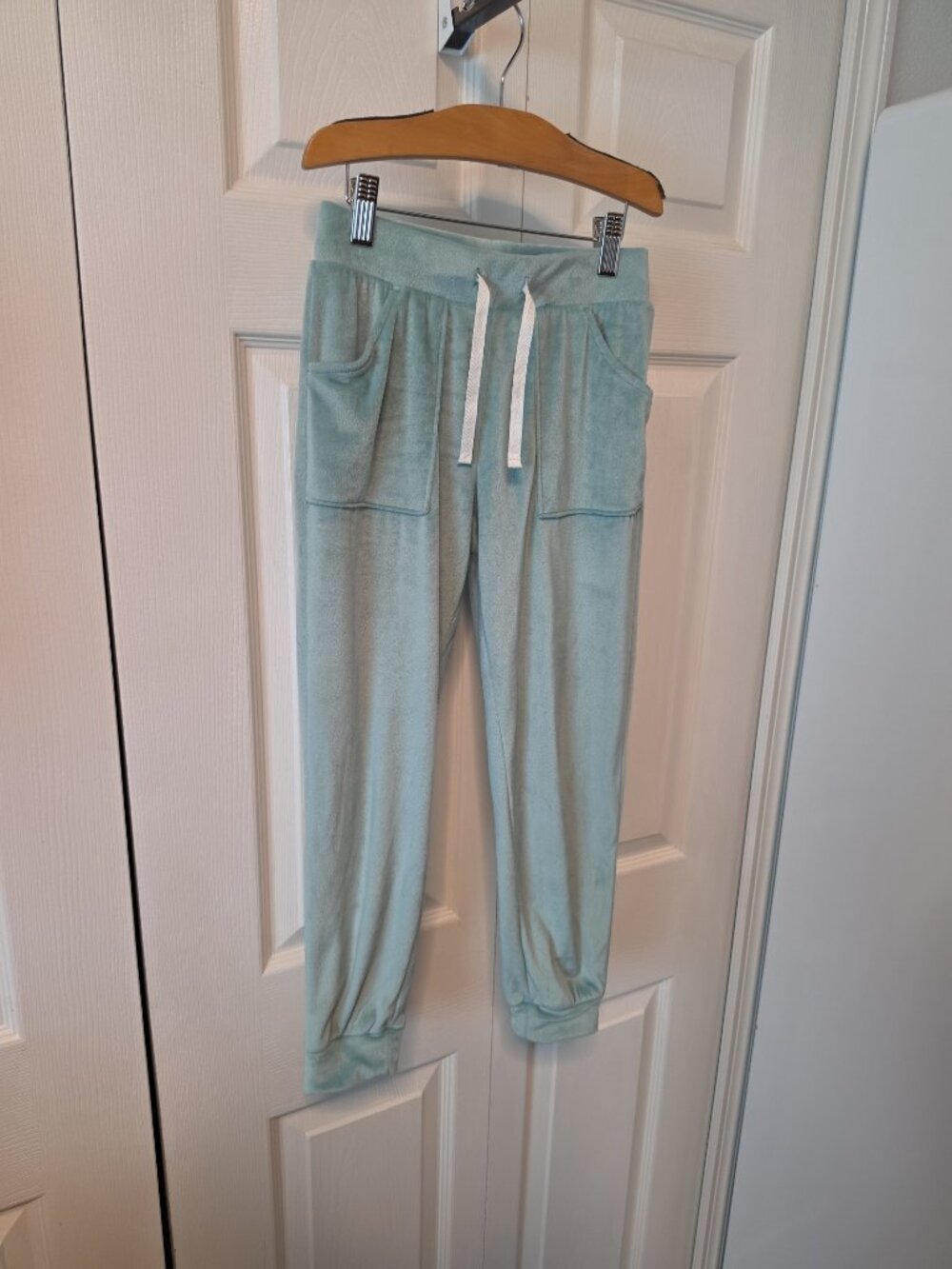 Cat & Jack Plush Light Green Pants — Size 7-8